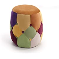 CAMBIA TUS MUEBLES - Puf- REINBOW- Taburete reposapiés es Suave Tejido Velvet en Forma cilíndrica